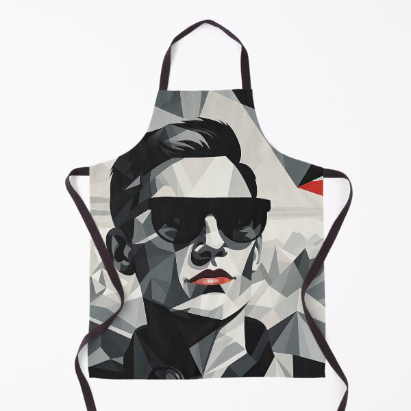 Item preview, Black & White Bauhaus Portrait in Front of the Alps designed and sold by ArtificialGenes.