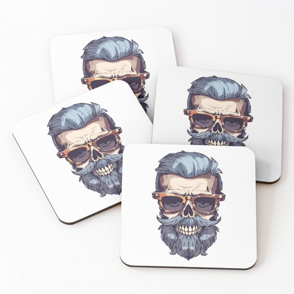 Item preview, Hipster Bearded Skeleton Skull with Sunglasses designed and sold by iladyclothing.