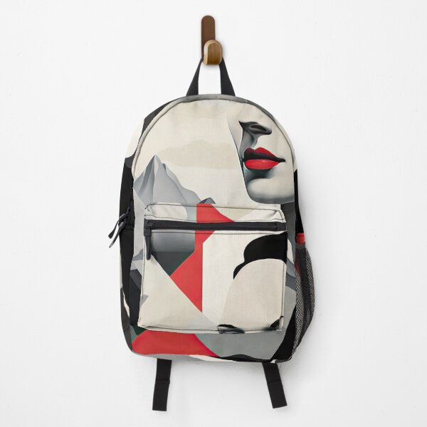 Item preview, Black & White Bauhaus Portrait in Front of the Alps designed and sold by ArtificialGenes.