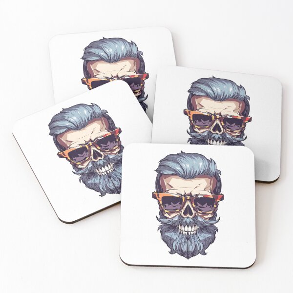 Item preview, Hipster Bearded Skeleton Skull with Sunglasses designed and sold by iladyclothing.