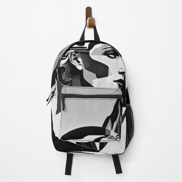 Item preview, Black & White Bauhaus Portrait in Front of the Alps designed and sold by ArtificialGenes.