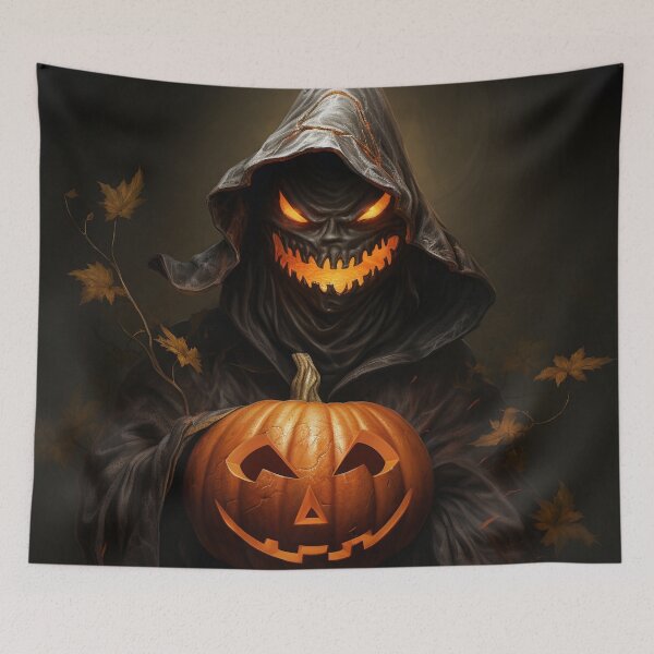 Item preview, Dark pumpkin ghost on Halloween designed and sold by Simonshopstuff.