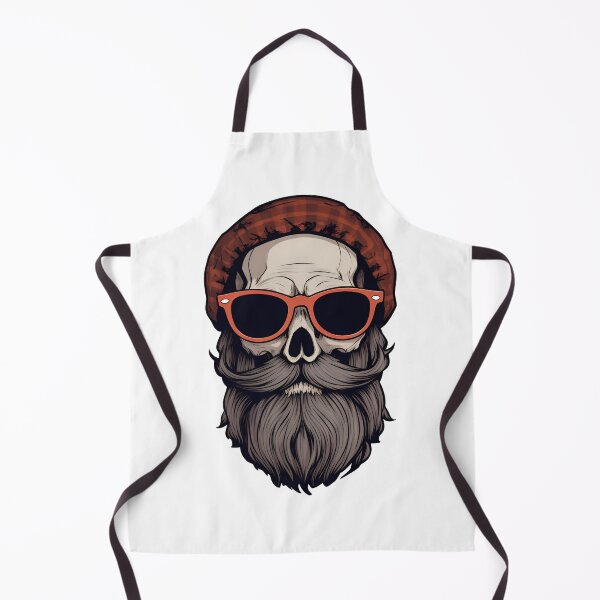 Item preview, Hipster Bearded Skeleton Skull with Sunglasses and Red Hat designed and sold by iladyclothing.