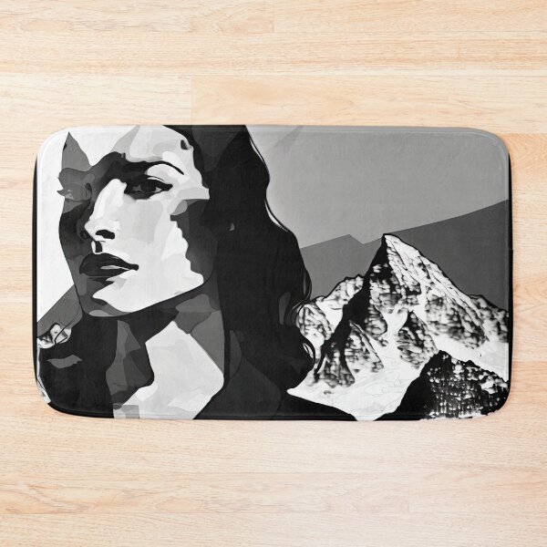 Artikelvorschau, Black & White Bauhaus Portrait in Front of the Alps entworfen und verkauft von ArtificialGenes.
