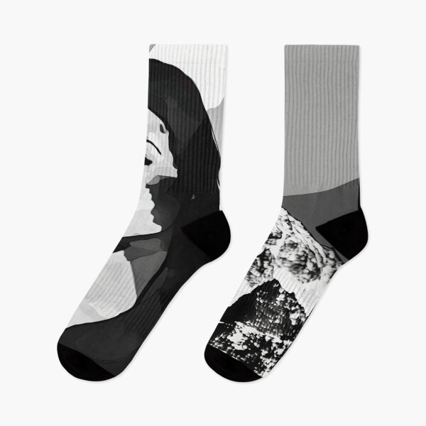 Item preview, Black & White Bauhaus Portrait in Front of the Alps designed and sold by ArtificialGenes.