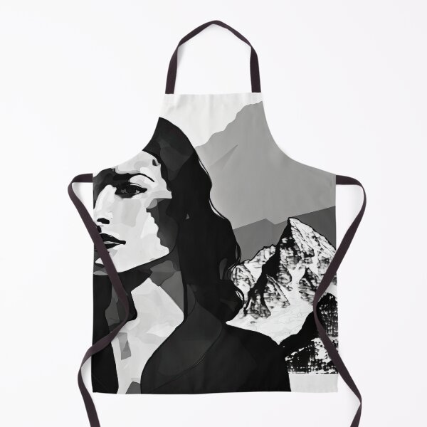 Item preview, Black & White Bauhaus Portrait in Front of the Alps designed and sold by ArtificialGenes.