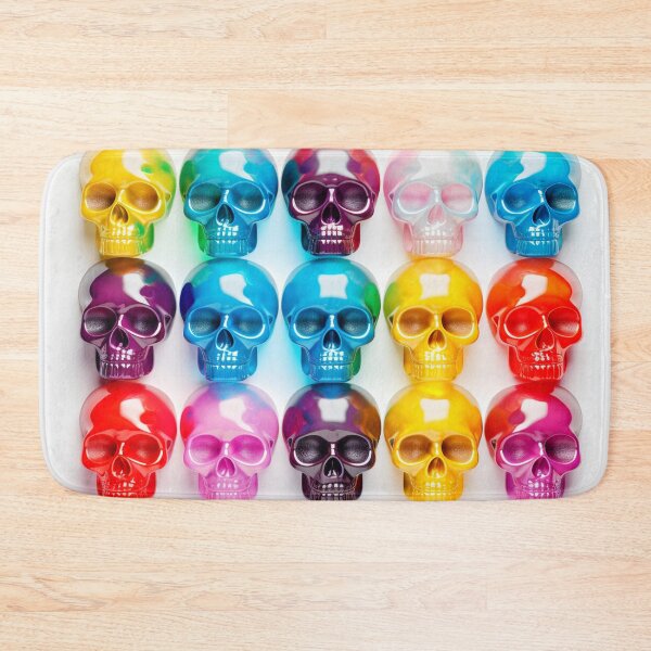 Item preview, colorful skulls, cute artwork designed and sold by silent-violin.