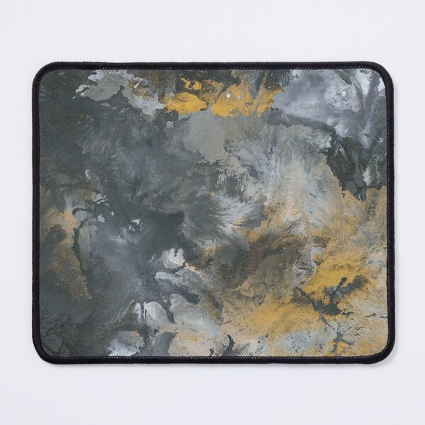 Item preview, UniquelyLaurel, Grey black and gold abstract paint art designed and sold by UniquelyLaurel.