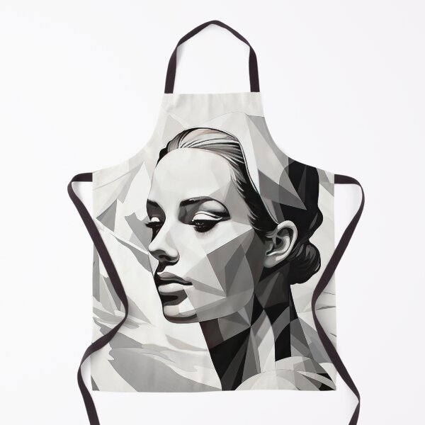 Item preview, Black & White Bauhaus Portrait in Front of the Alps designed and sold by ArtificialGenes.