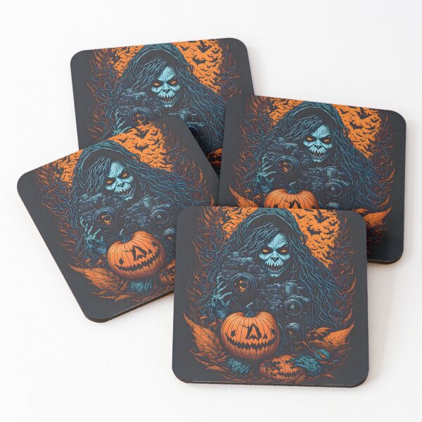 Item preview, Ghostly Lens Amidst Pumpkin Halloween Spectacle - A vintage Halloween Special designed and sold by Wishing-Wings.
