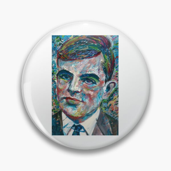 Item preview, ALAN TURING oil portrait designed and sold by kinse-ggan.