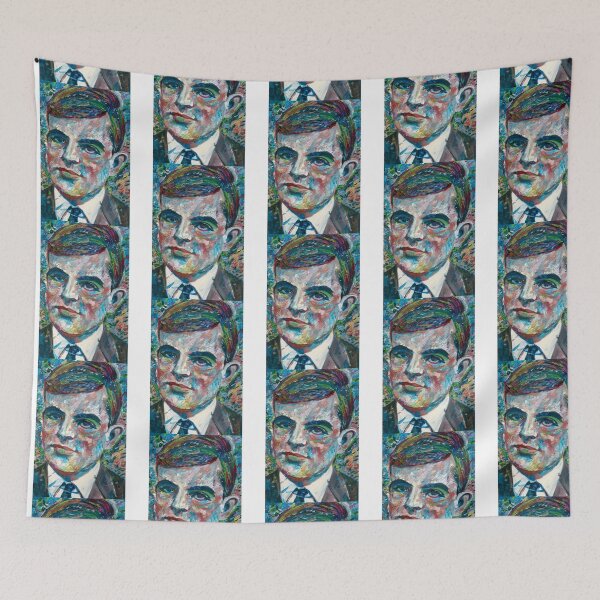 Item preview, ALAN TURING oil portrait designed and sold by kinse-ggan.