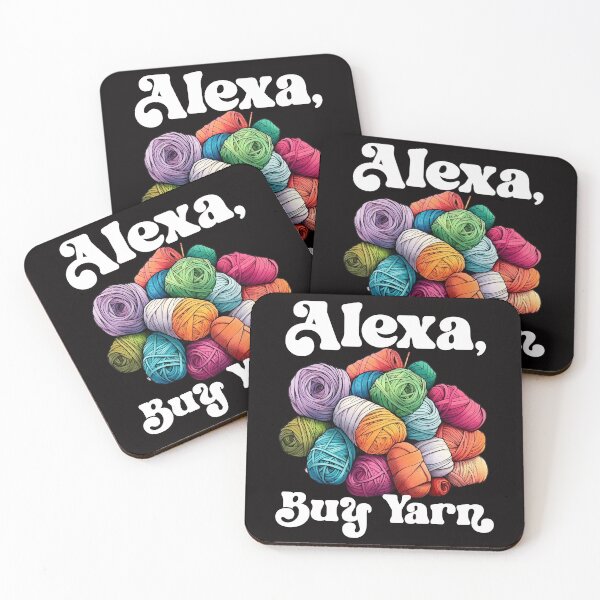 Item preview, Alexa, order yarn - knitting humor designed and sold by EvergreenWhimsy.
