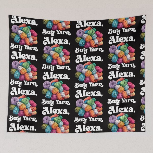 Item preview, Alexa, order yarn - knitting humor designed and sold by EvergreenWhimsy.
