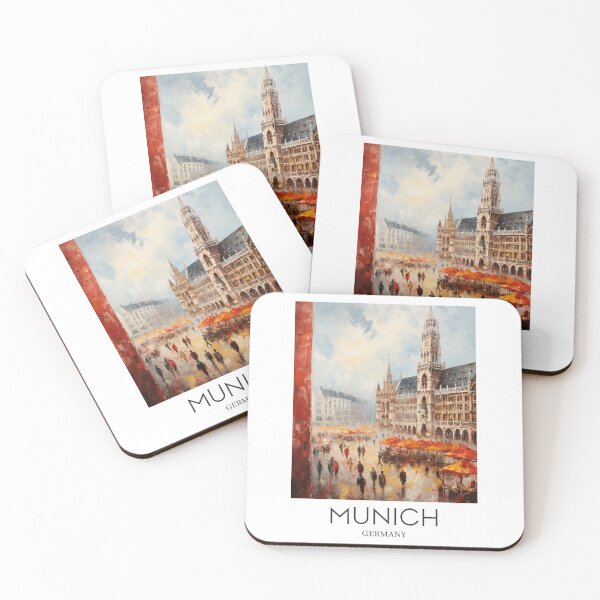 Item preview, An Impressionist Painting of Munich - Germany  designed and sold by StudioRedKoala.