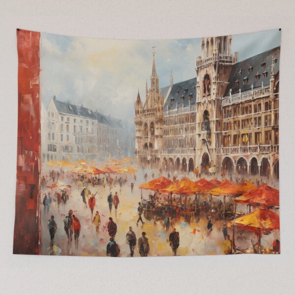 Item preview, An Impressionist Painting of Munich - Germany  designed and sold by StudioRedKoala.