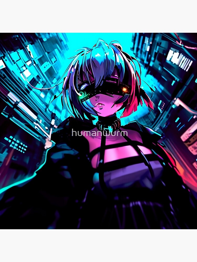 Asteroid (artist), cyberpunk, anime girls, dark