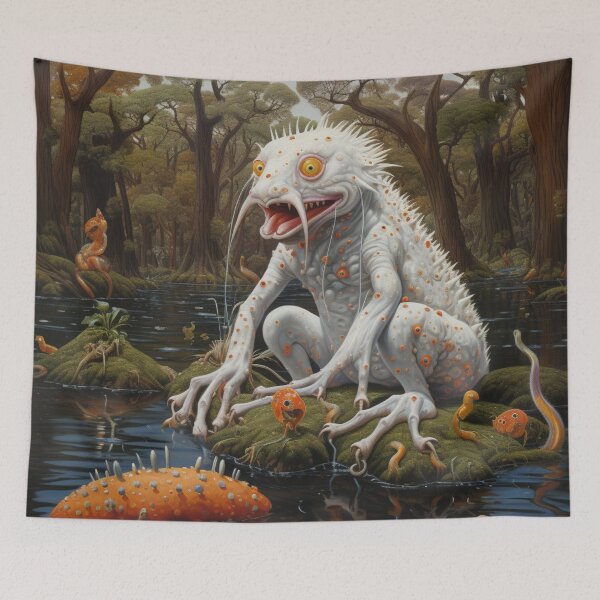 Item preview, A beautiful hybrid sea swamp creature entity designed and sold by Baba  Yaga's Cards.