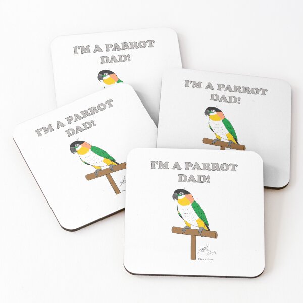 Item preview, I'm a Parrot Dad! - Black Headed Caique designed and sold by Laughing Parrot Studio.