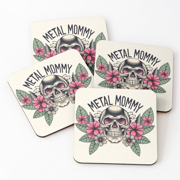 Item preview, Metal Mommy skull with flowers designed and sold by tokielle.
