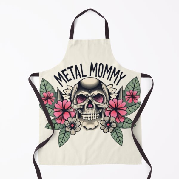 Item preview, Metal Mommy skull with flowers designed and sold by tokielle.