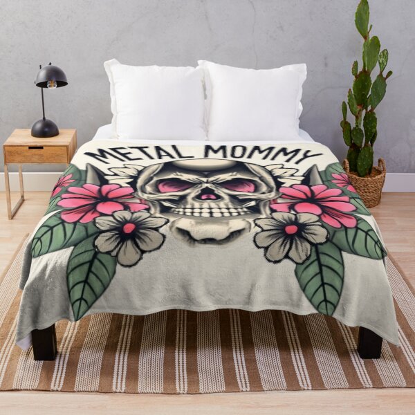 Item preview, Metal Mommy skull with flowers designed and sold by tokielle.