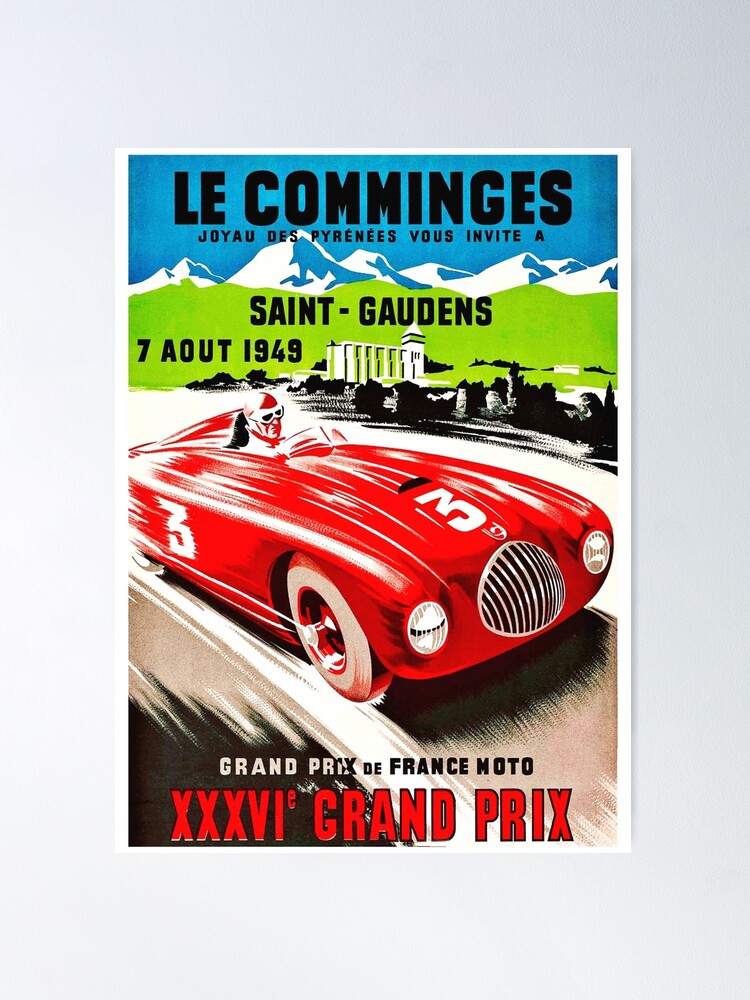 Original Vintage Sports Car Racing Poster for the 1949 Nurburgring Grand  Prix - VINTAGE POSTER