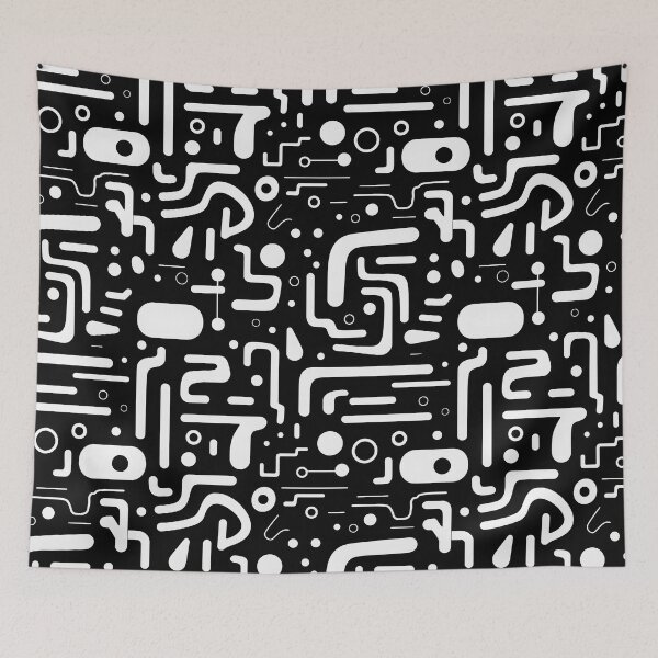 Artikelvorschau, schwarze Minimalkunst nahtlos entworfen und verkauft von Ttthunder123.