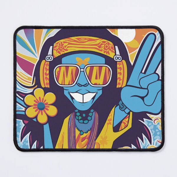 Item preview, Flower Power Hippie DJ designed and sold by iconicsea.