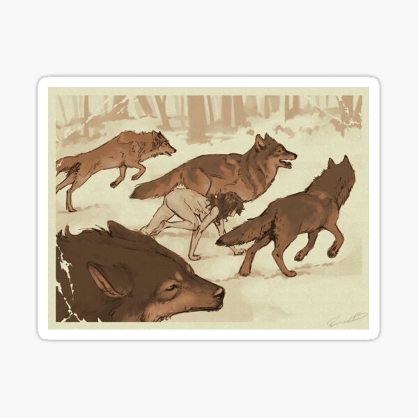 Aperçu de l'œuvre Courir avec les loups créée et vendue par RainIllustrates.