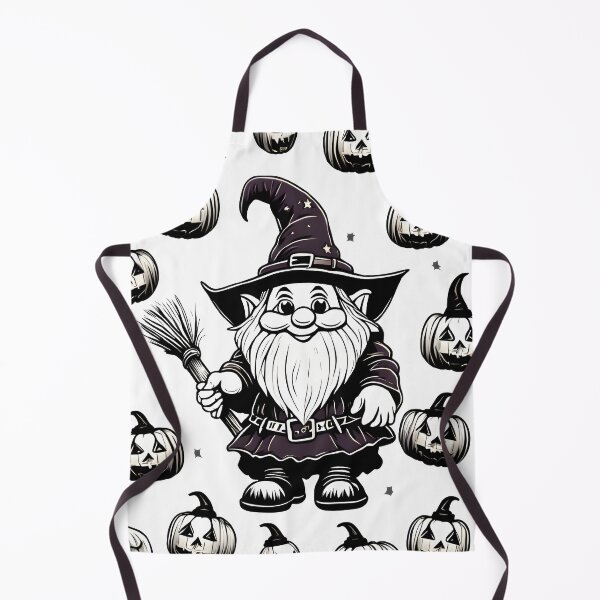 Item preview, Black and White Elf and Halloween Pumpkins designed and sold by BloomCatB.