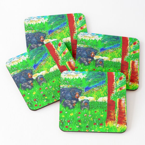 Item preview, Mama Bear and Cubs Acrylic Painting designed and sold by gleefulme.