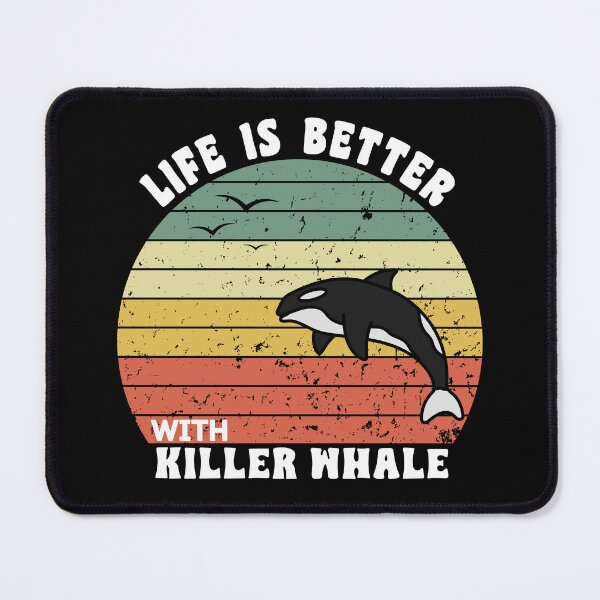 Item preview, Killer Whale With Retro Sunset Flying Birds Design designed and sold by netfires.