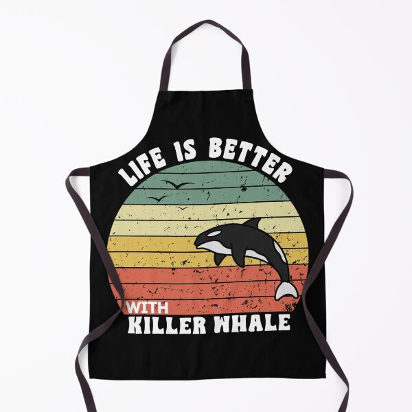 Item preview, Killer Whale With Retro Sunset Flying Birds Design designed and sold by netfires.