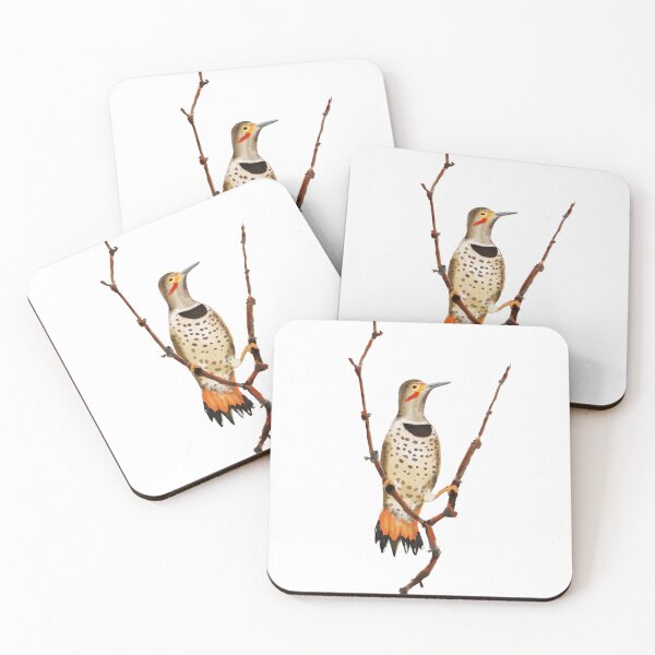 Item preview, Pretty Northern Flicker on a Branch designed and sold by VerdeDoodleDuck.