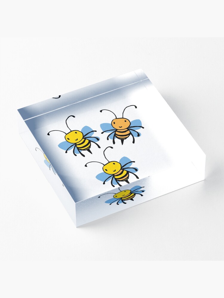 Alternate view of Cute Bees Acrylic Block