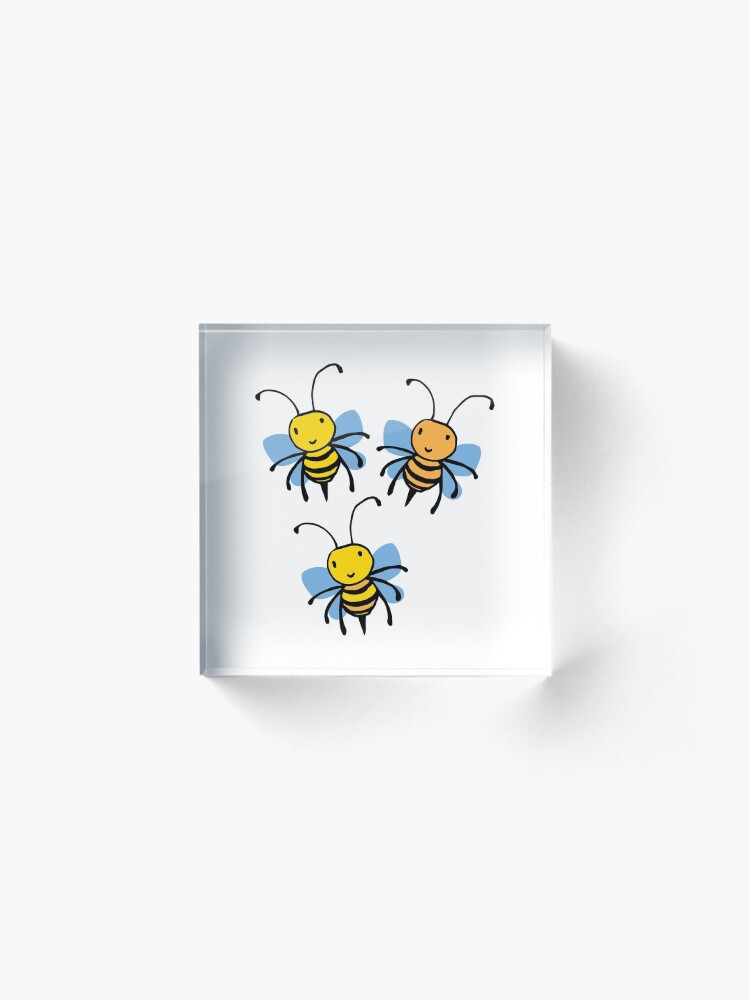 Alternate view of Cute Bees Acrylic Block