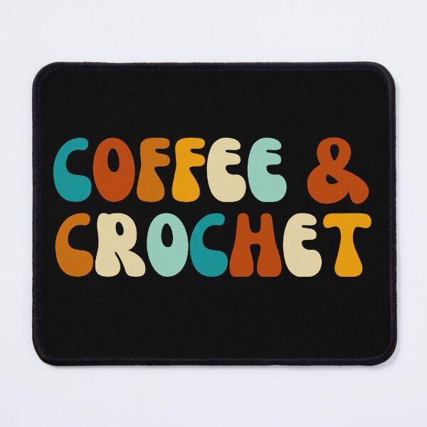 Item preview, Coffee and crocheting - retro crochet designed and sold by EvergreenWhimsy.