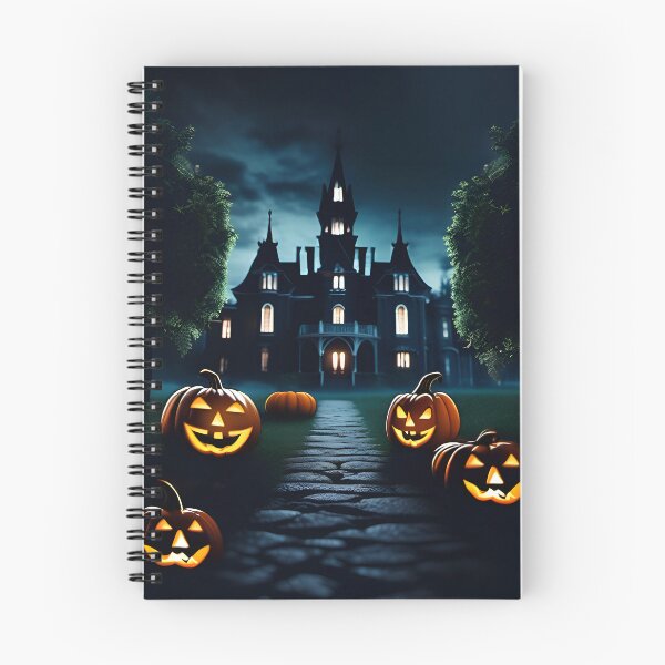Item preview, Halloween, pumpkins and mansion. designed and sold by DRAGONFIASCO.