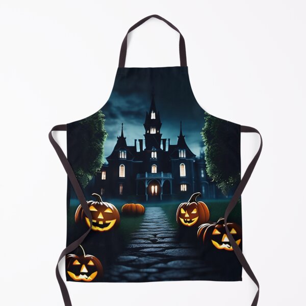 Item preview, Halloween, pumpkins and mansion. designed and sold by DRAGONFIASCO.