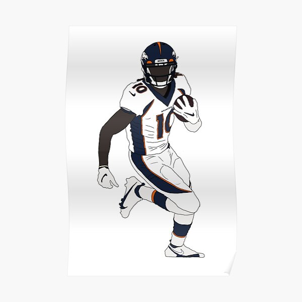 Jerry Jeudy football Paper Poster Broncos 4 - Jerry Jeudy