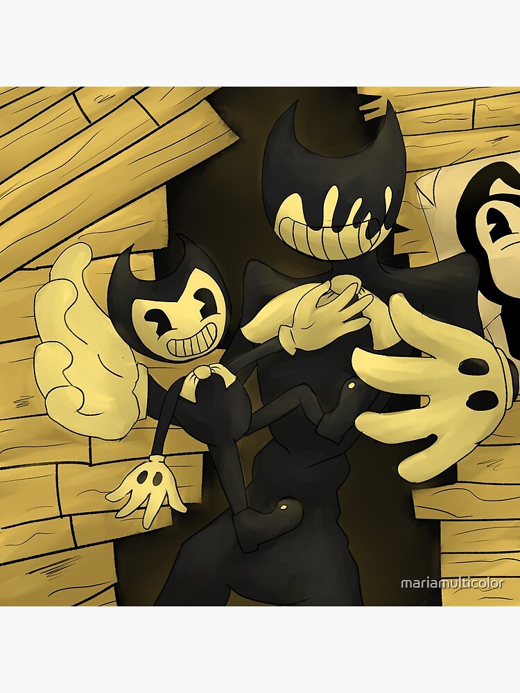 Ink Demon and Bendy (Bendy and The Dark Revival)  Spiral Notebook for Sale  by angyluffy