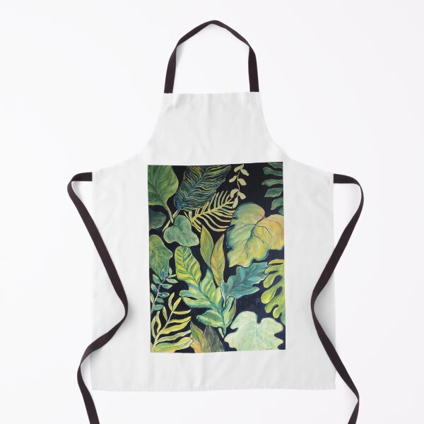 Item preview, Exotic Painted Green and Black Jungle Leaves Composition designed and sold by colorfulglee.