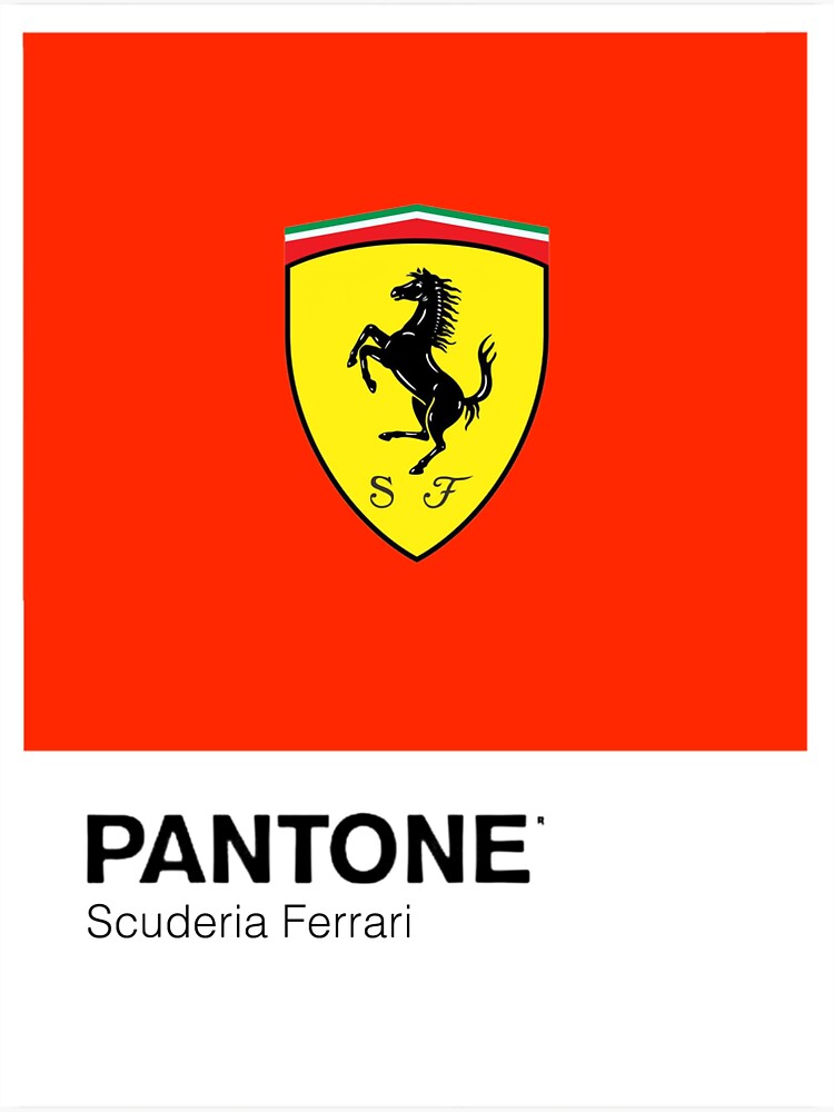 Pantone Ferrari Sticker for Sale by cheesus69
