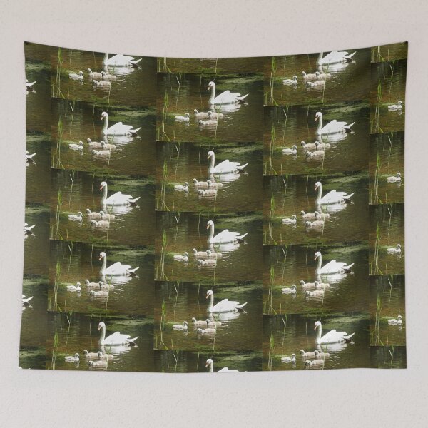 Item preview, Mother swan and her little ones designed and sold by steppeland.