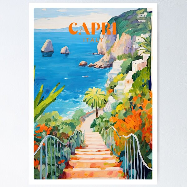 Item preview, Capri, Italy Travel Print designed and sold by ArtVueStudio.