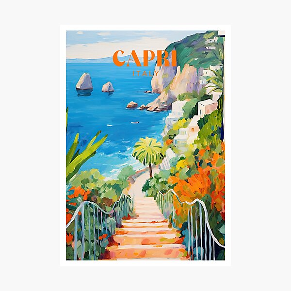 Item preview, Capri, Italy Travel Print designed and sold by ArtVueStudio.