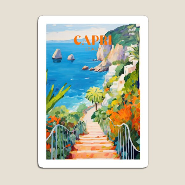 Aperçu de l'œuvre Capri, Italie Impression de voyage créée et vendue par ArtVueStudio.