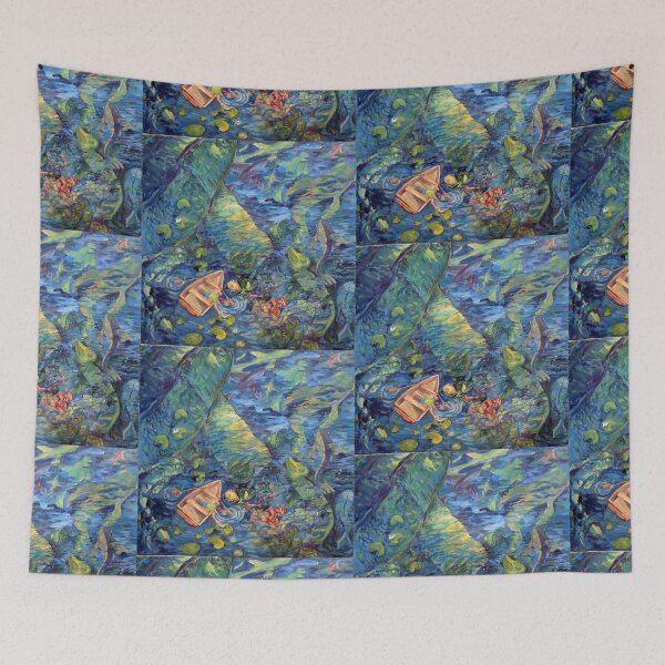 Item preview, Beautiful Fishing Illustration for a Children's Room designed and sold by colorfulglee.