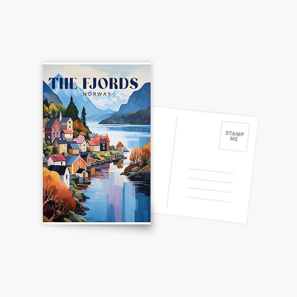 Item preview, The Fjords, Norway Travel Print designed and sold by ArtVueStudio.